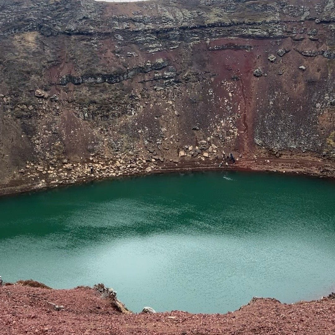 Kerid crater on the golden circle