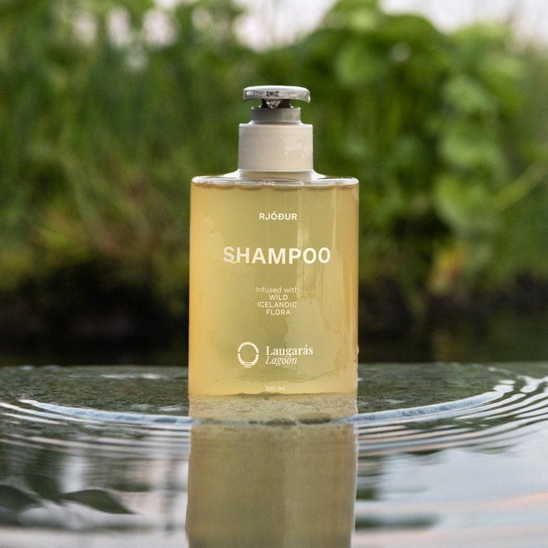 Rjóður shampoo sitting on lagoon edge