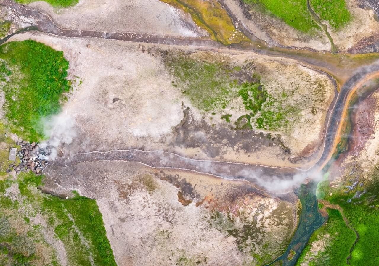 Laugarás Lagoon in the embrace of nature by the Hvítá river